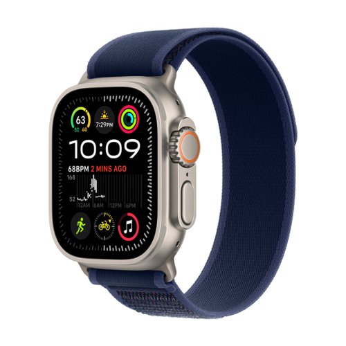 Watch Ultra 2 (GPS+Cellular) 49mm Titanium Case with Blue Trail Loop - M/L - Natural