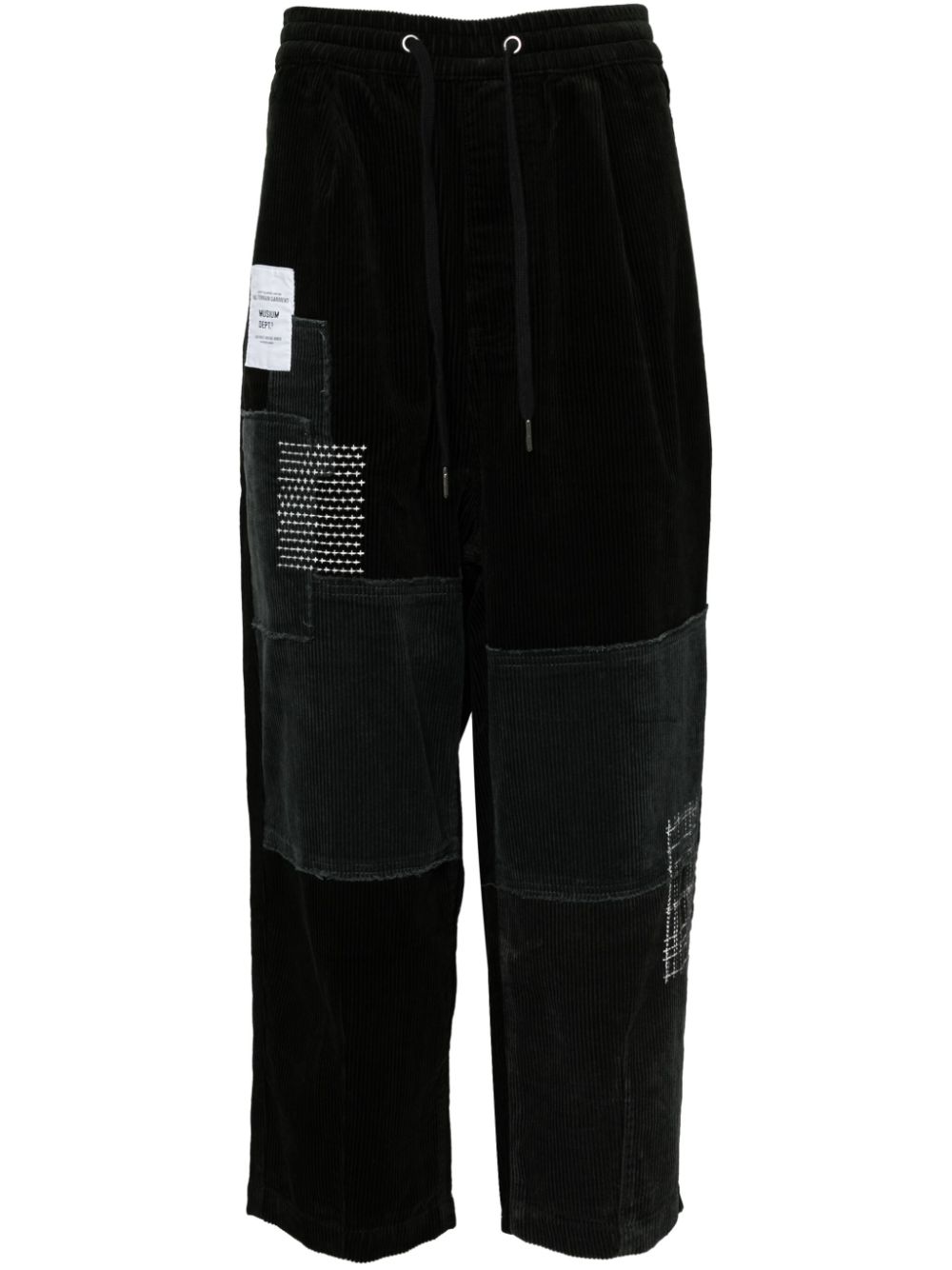 Patchwork corduroy trousers - Brown