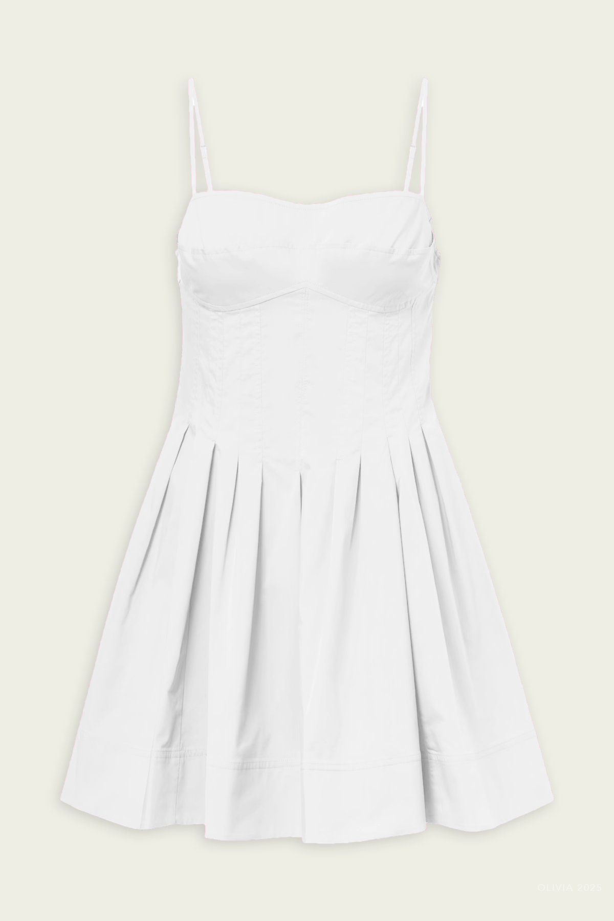 Kitt Cotton Mini Dress in White
