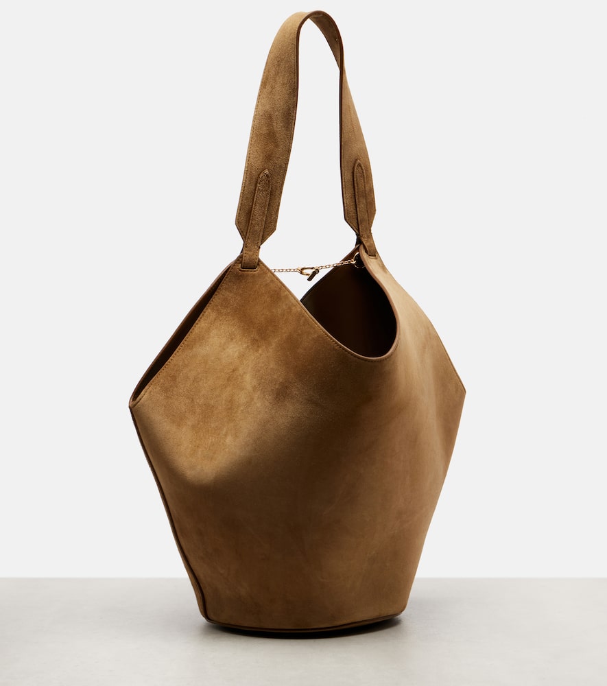 Lotus Small suede tote bag