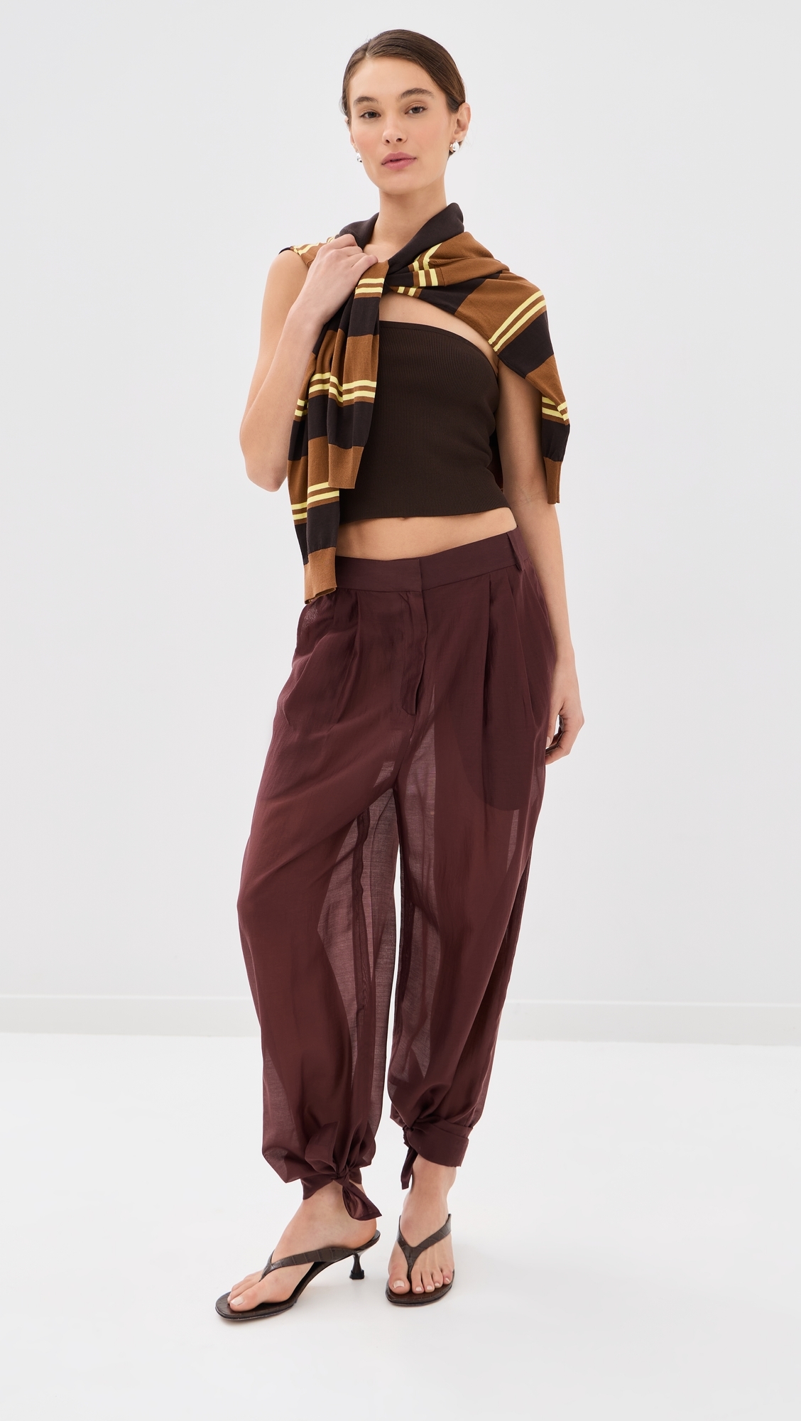 Summer Voile Stella Pants Russet Brown