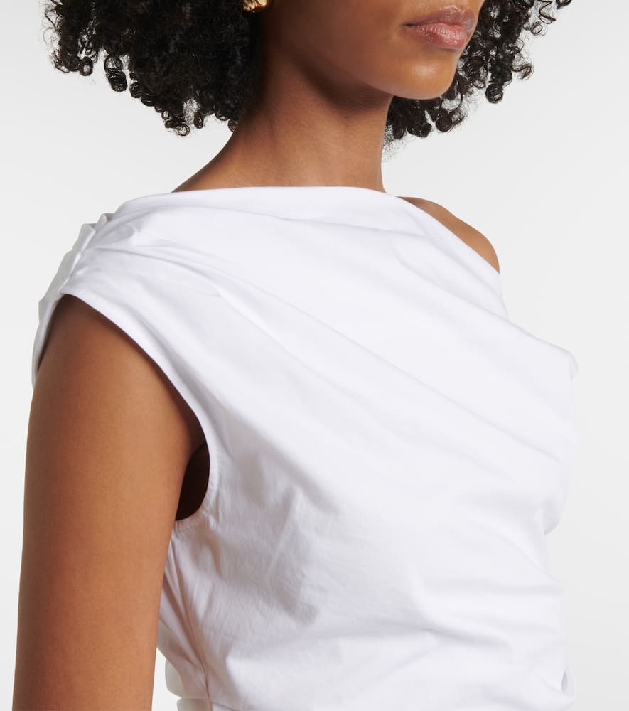 Phare draped cotton minidress