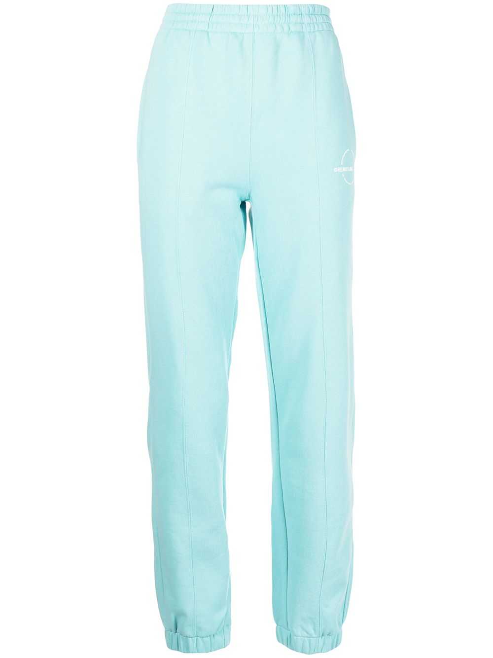 Logo-embroidered cotton track pants - Blue