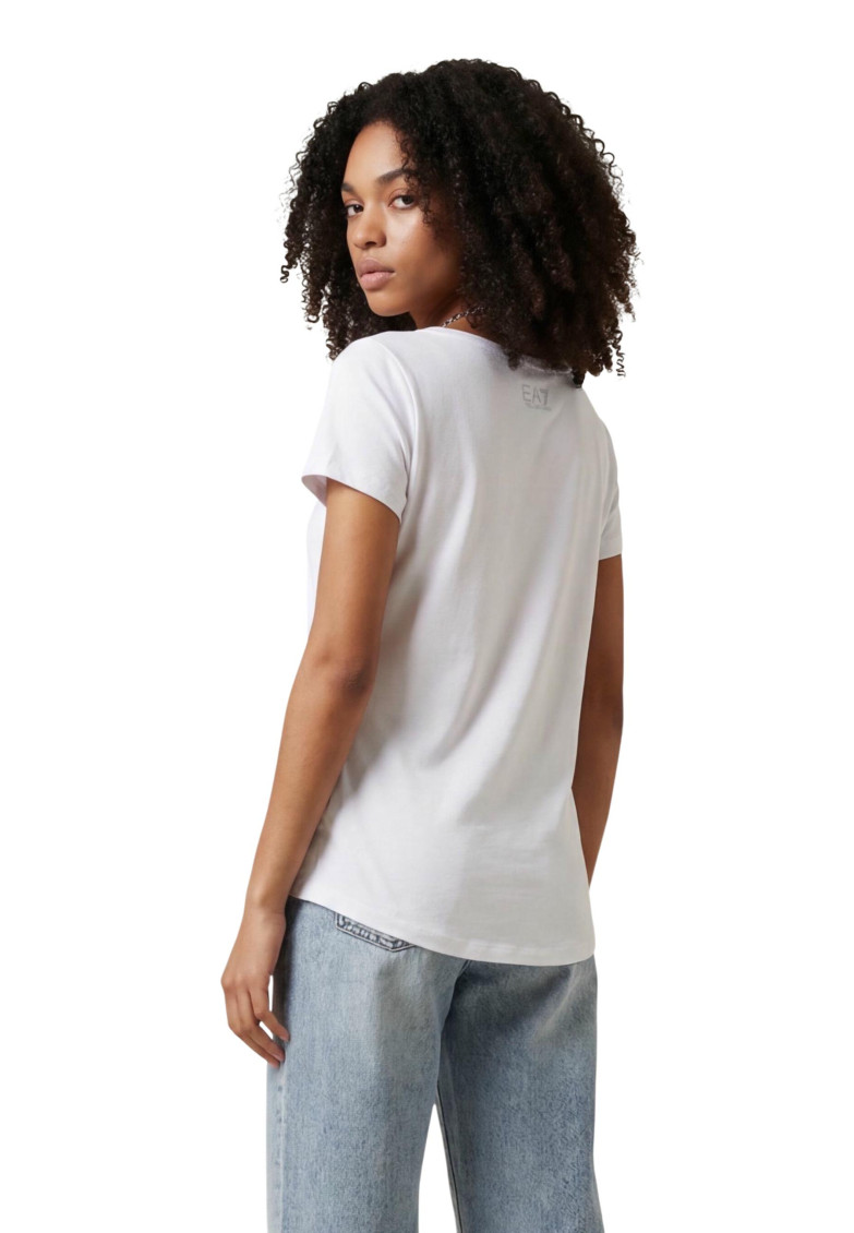 White Graphic Round Neck T-Shirt