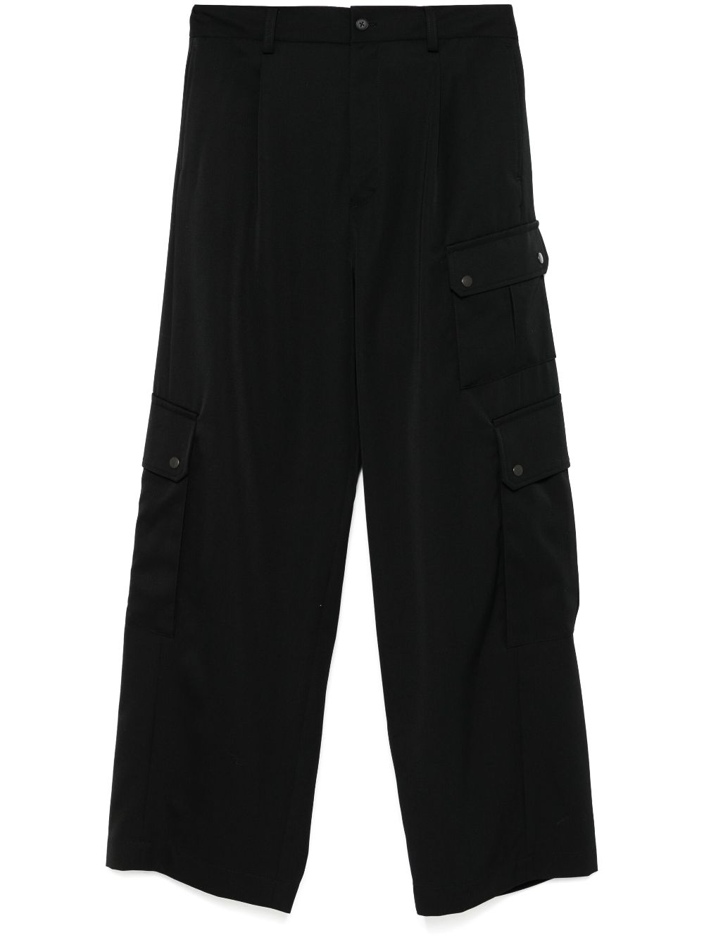 Wide-leg cargo pants - Black