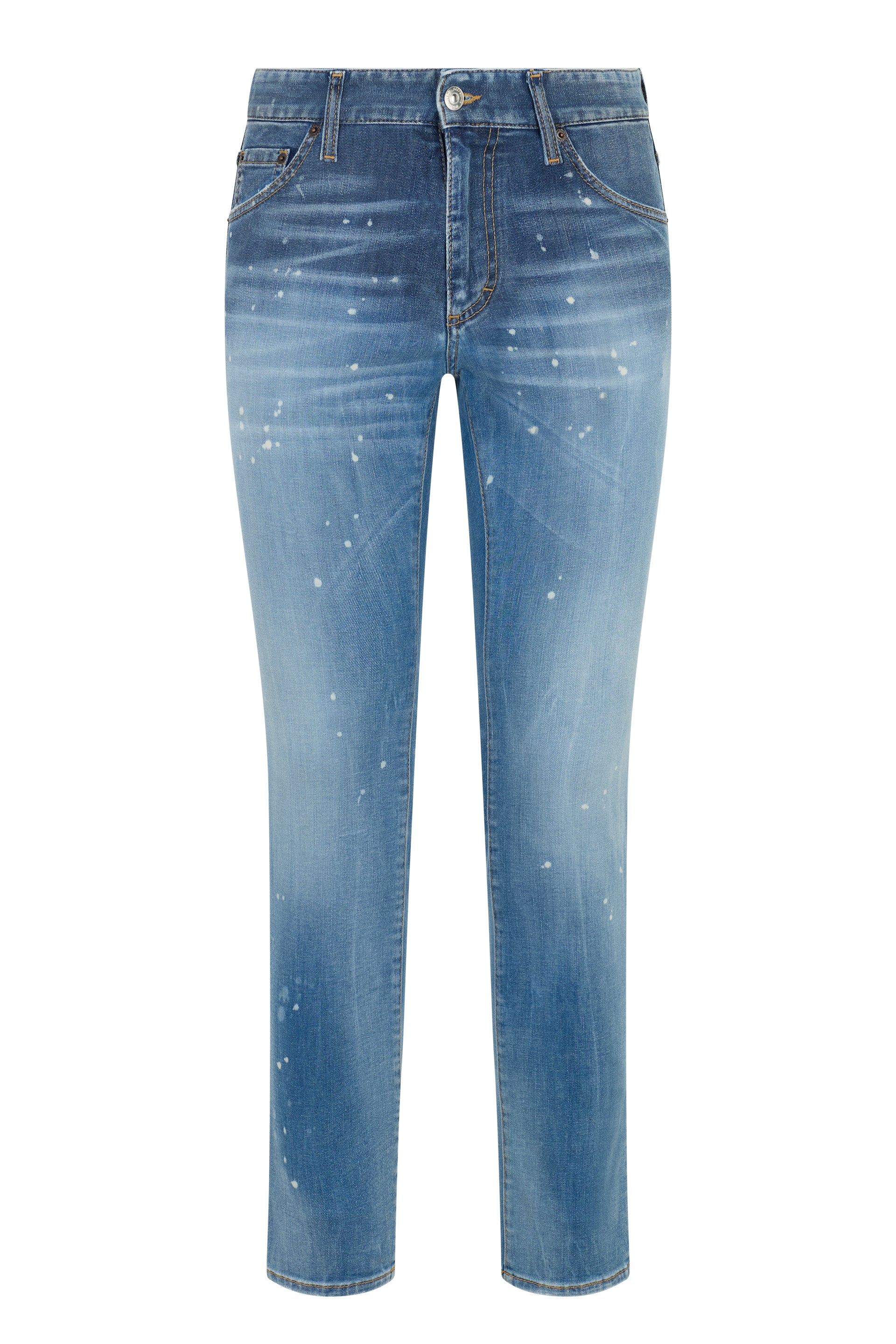Fitted High-Waist Denim Jeans