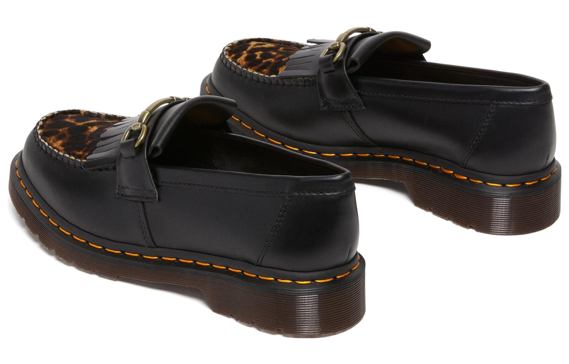 Adrian Snaffle Hair On Loafers 'Black Leopard'