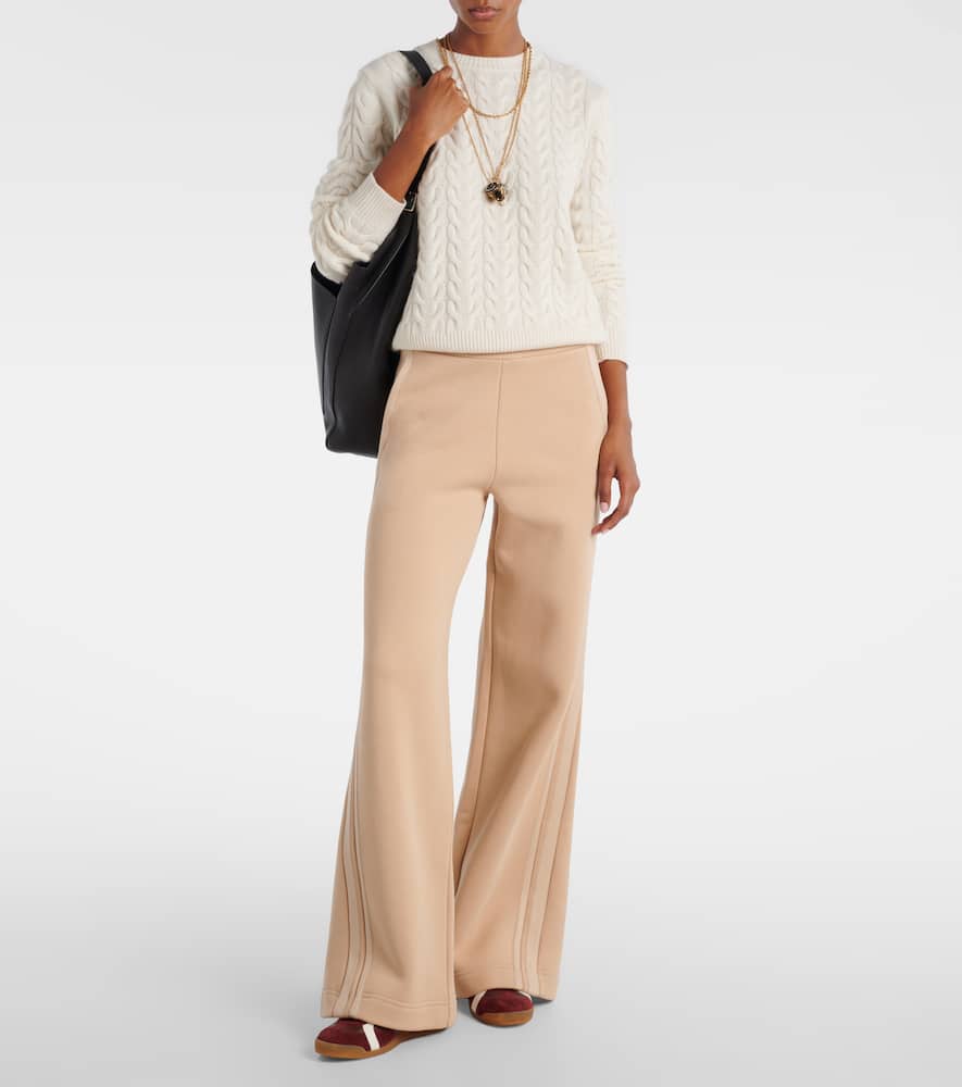 Ifrem high-rise cotton wide-leg pants