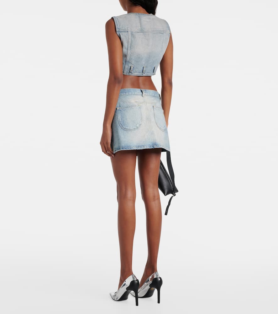 Courrèges Cropped denim vest