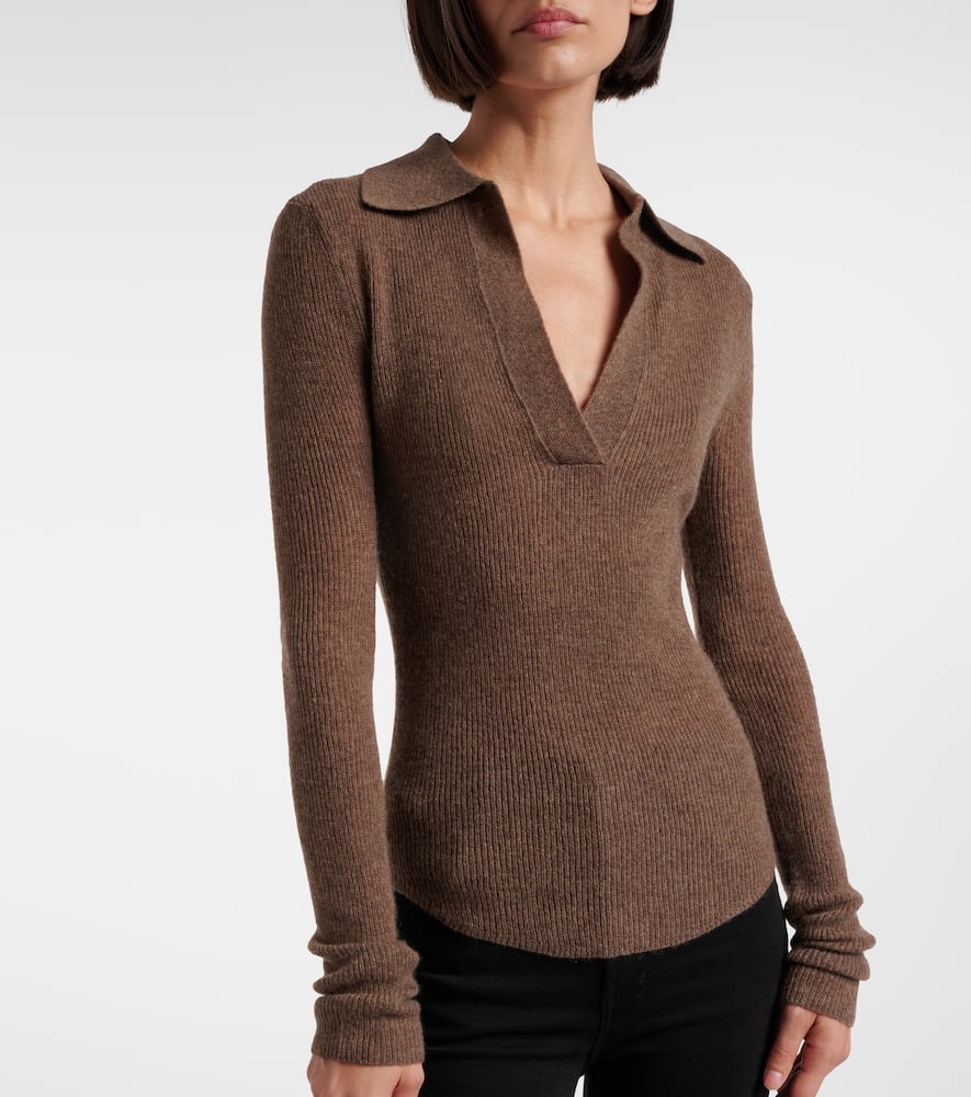 Simone wool and cashmere polo sweater
