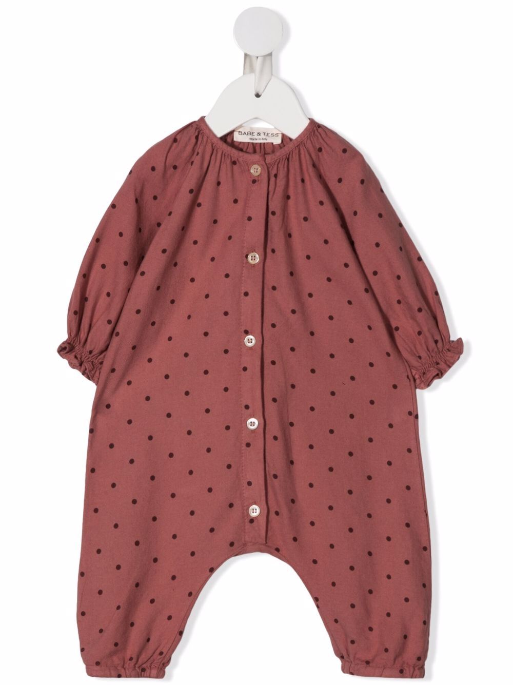 Polka dot long-sleeve body - Pink
