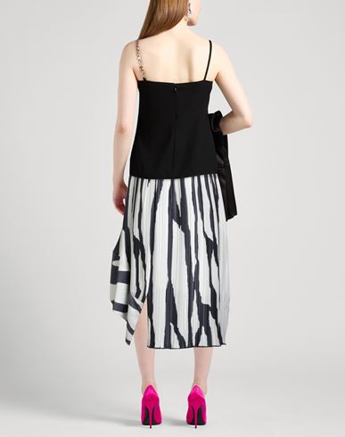 Woman Midi skirt White Size 4 Polyester