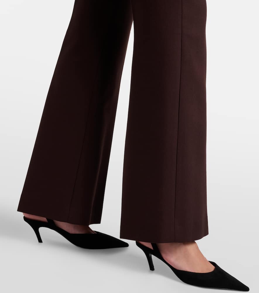 Mid-rise flared pants