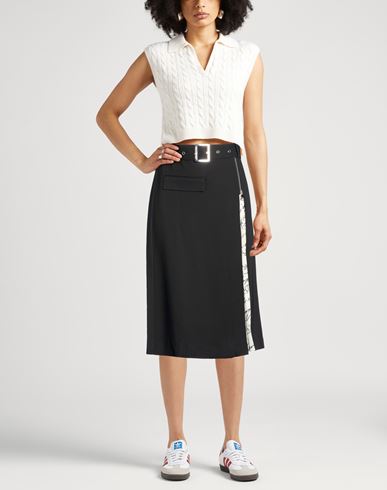 Woman Midi skirt Black Size 8 Viscose, Polyester, Elastane