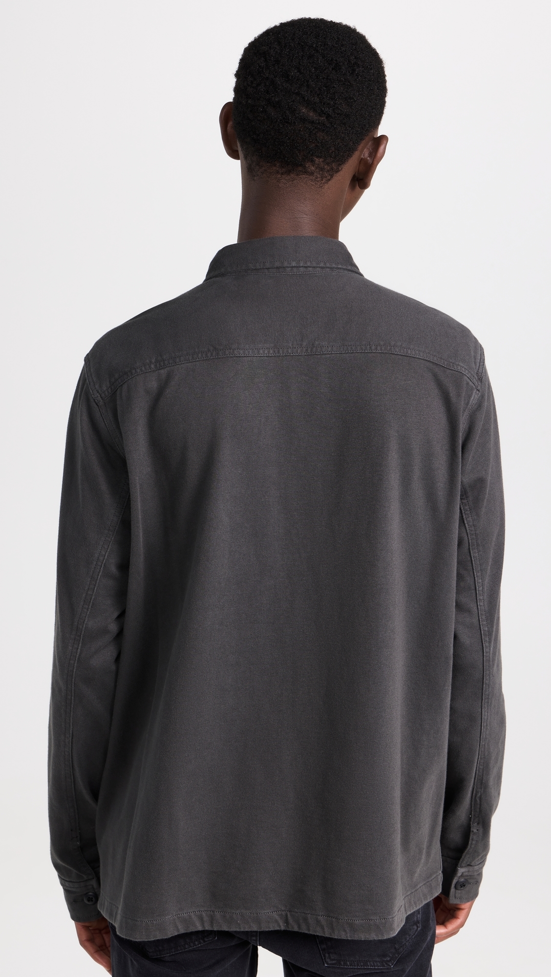 Jersey Shirt Jacket Faded Charcoal S