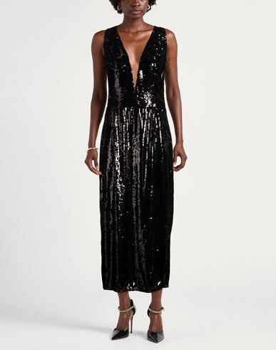 Woman Midi dress Black Size 10 Polyester, Polyamide