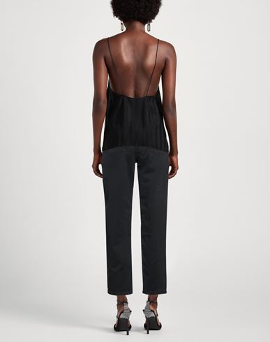 Woman Jeans Black Size 24 Cotton, Lyocell, Elastane
