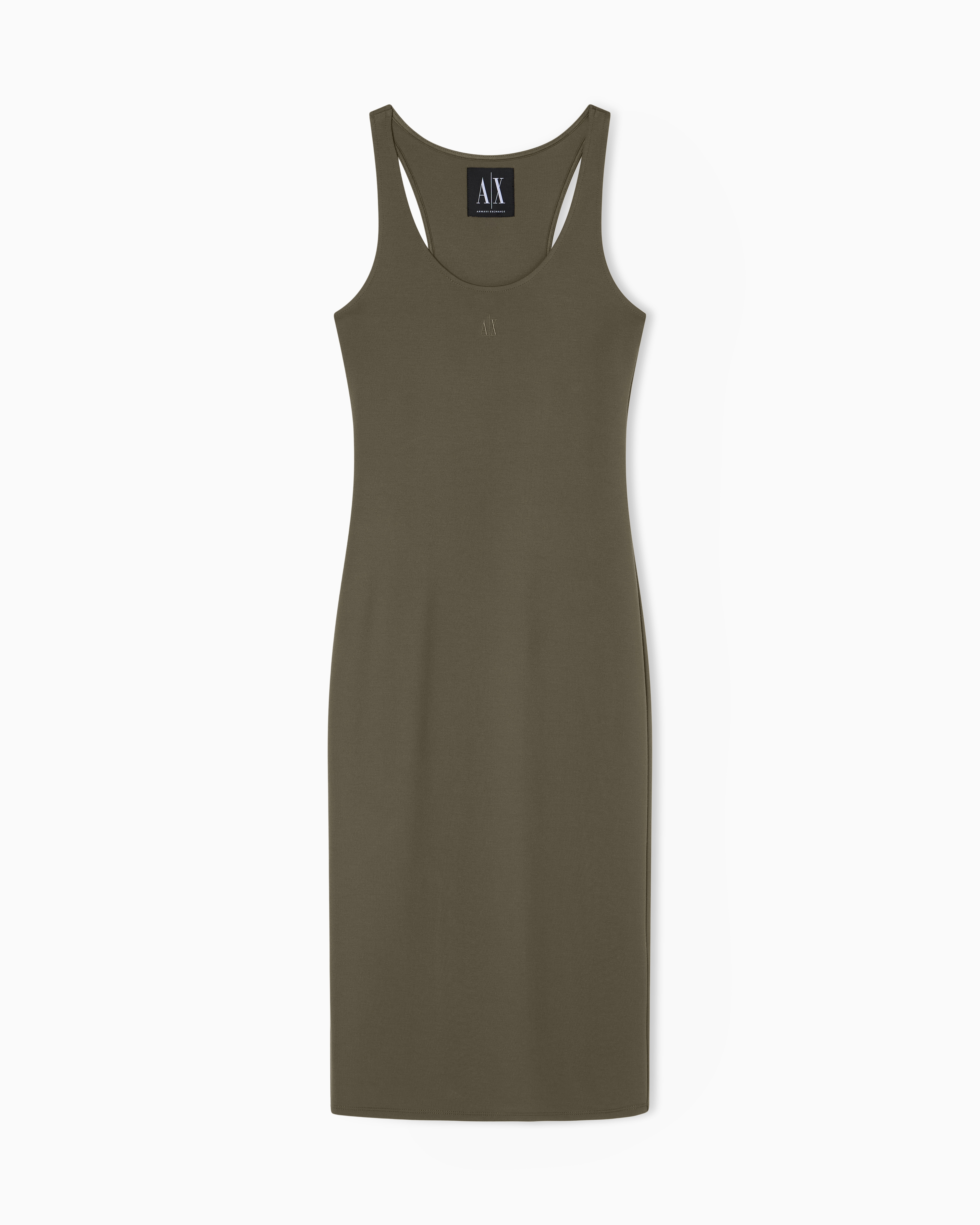 Midi dress in stretch fabric