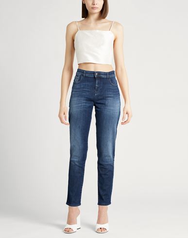 Woman Jeans Blue Size 29 Cotton, Elastane