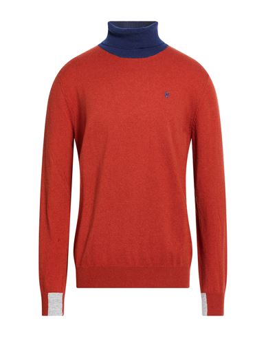 Man Turtleneck Rust Size XXL Polyamide, Viscose, Wool, Cashmere