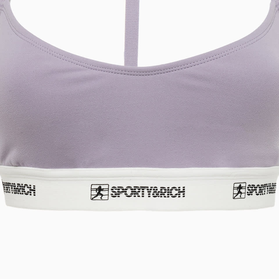 Logo-underband crop top - Purple