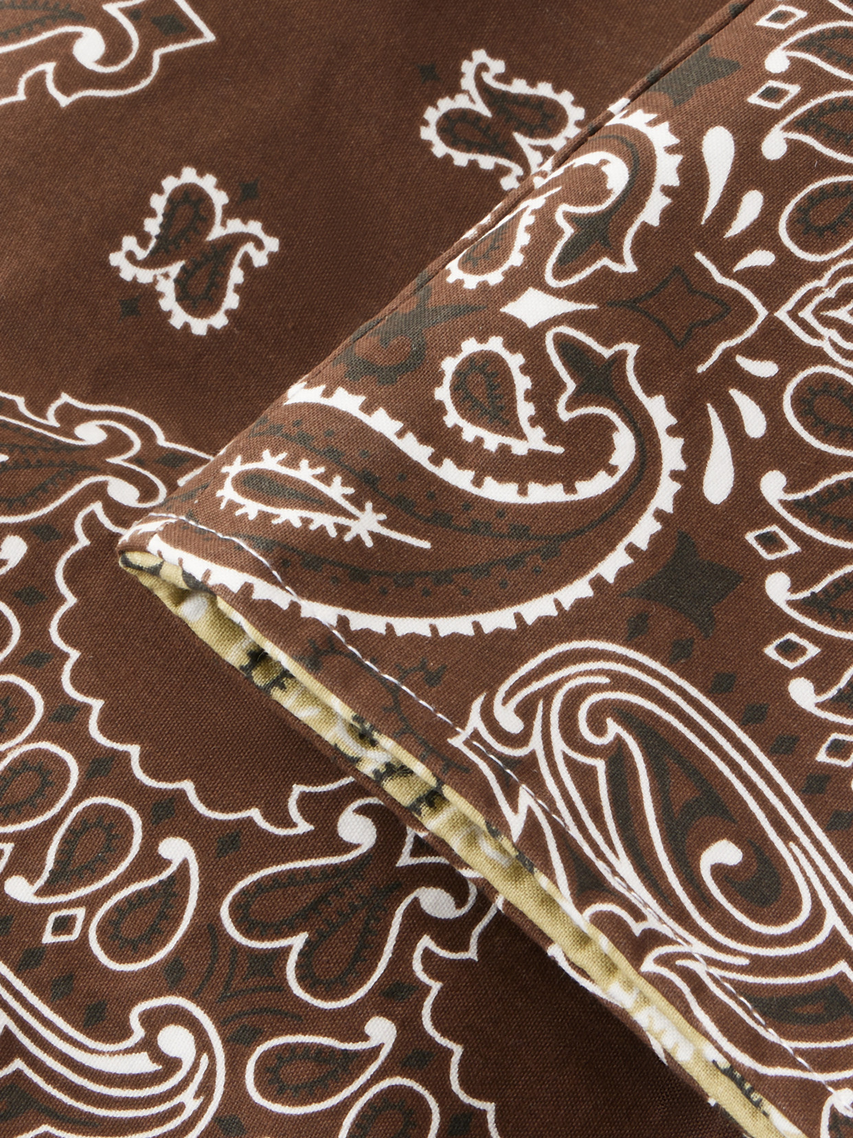 Bandana-print Cotton Tote - Brown