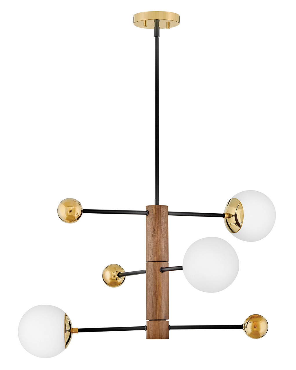 Bright Brass LED Chandelier from the Auggie Collection