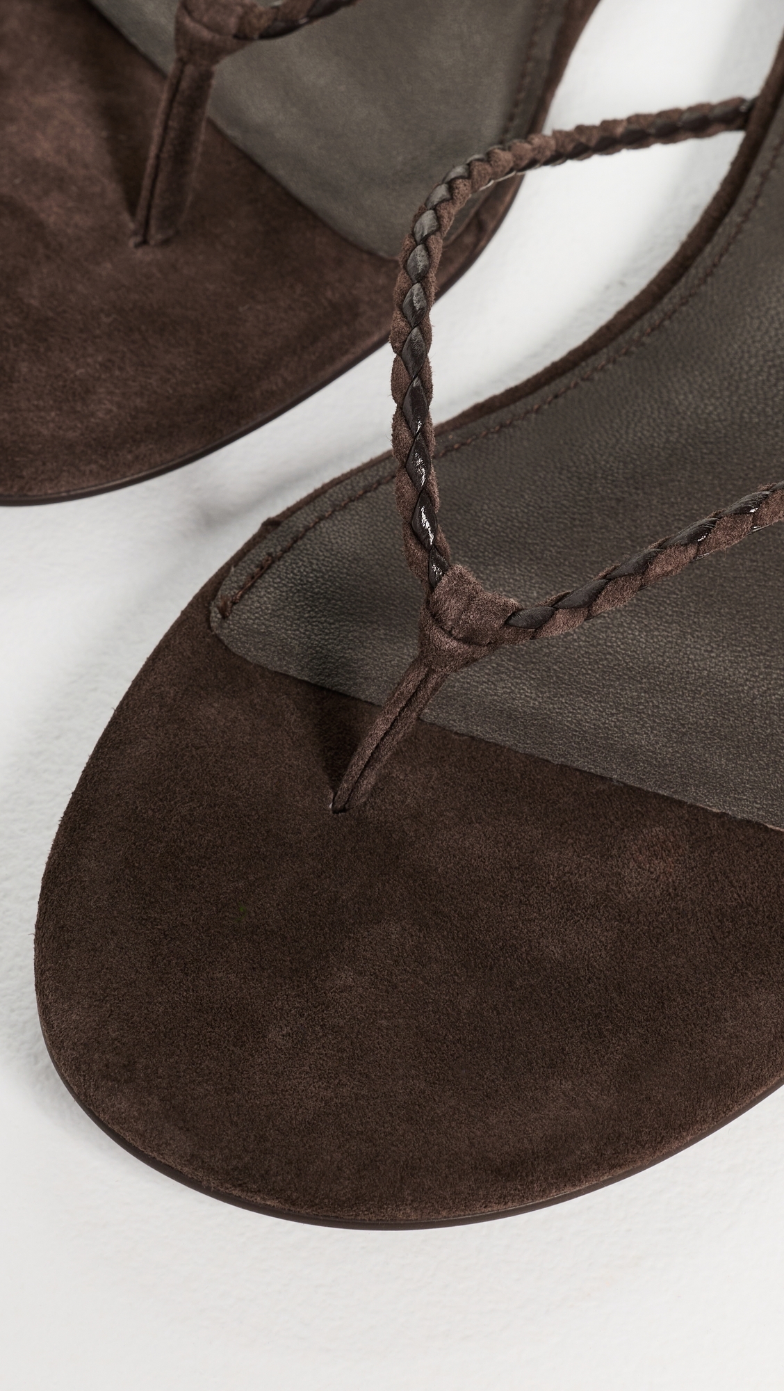 Ira Braided Thong Sandals Dark Carob