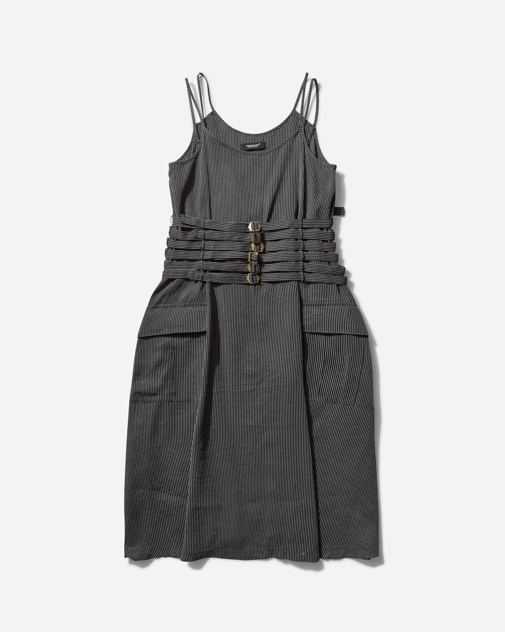 Women s Silk Japanese Paper Camisole Dress Black Stripe