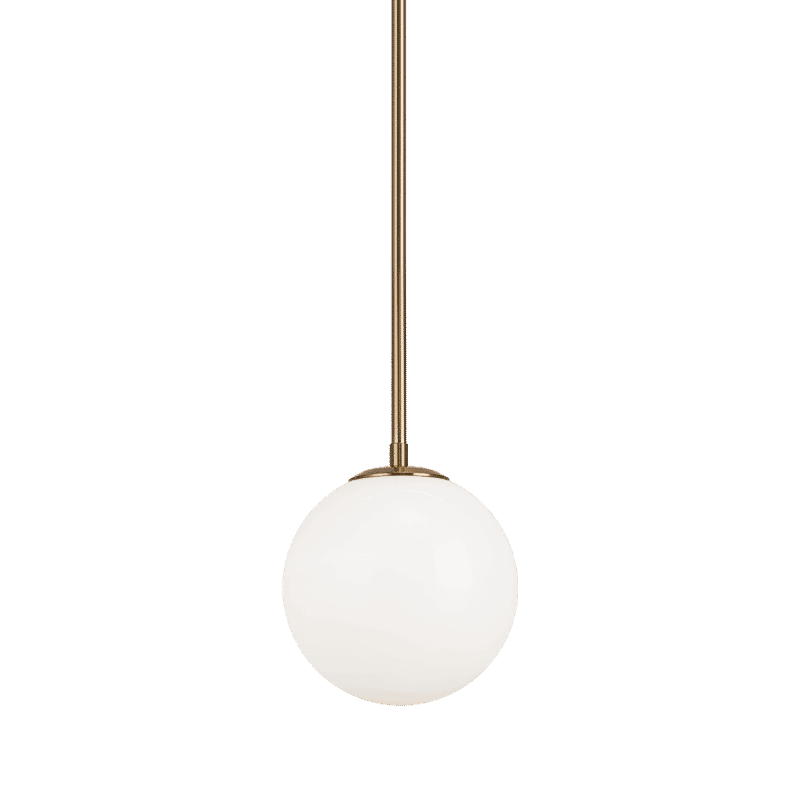 Aged Gold Brass One Light Chandelier from the Novo Collection