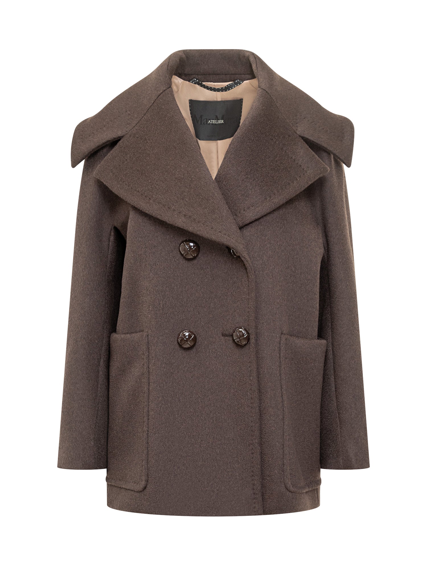 Elegant Cashmere Double-Breasted Jacket