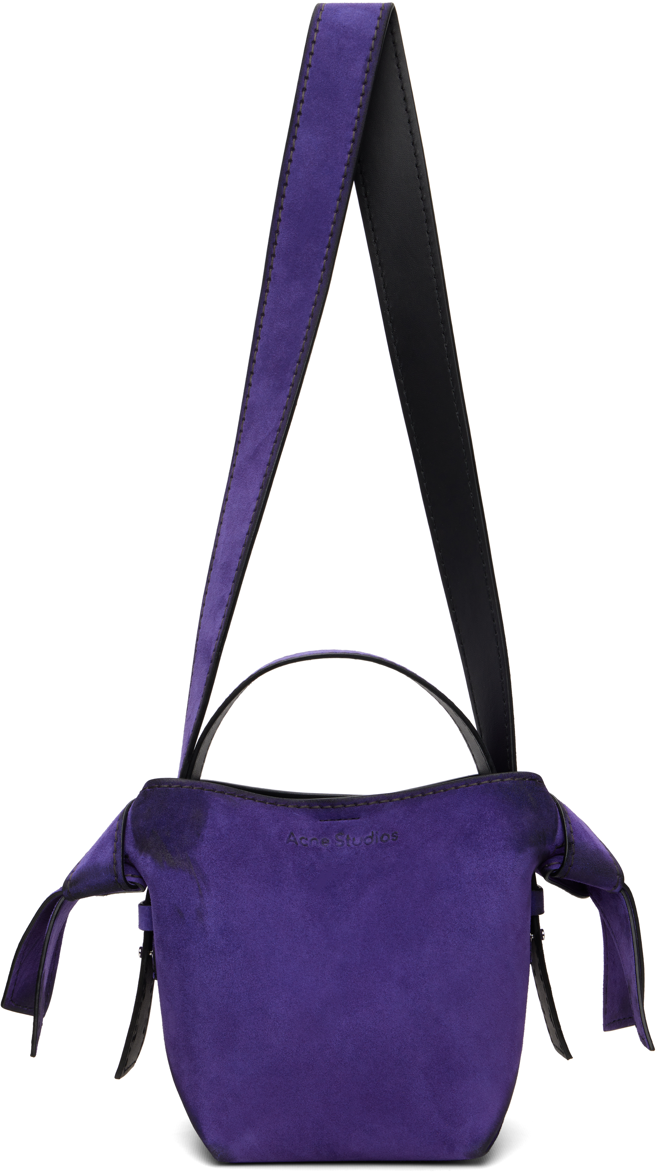 Purple Musubi Mini Suede Crossbody Bag
