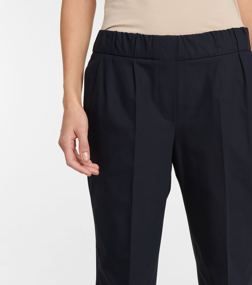 Brunello Cucinelli Cotton-blend tapered pants