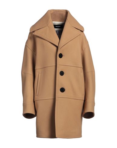 Dsquared2 Woman Coat Camel Size 6 Virgin Wool, Polyamide, Elastane
