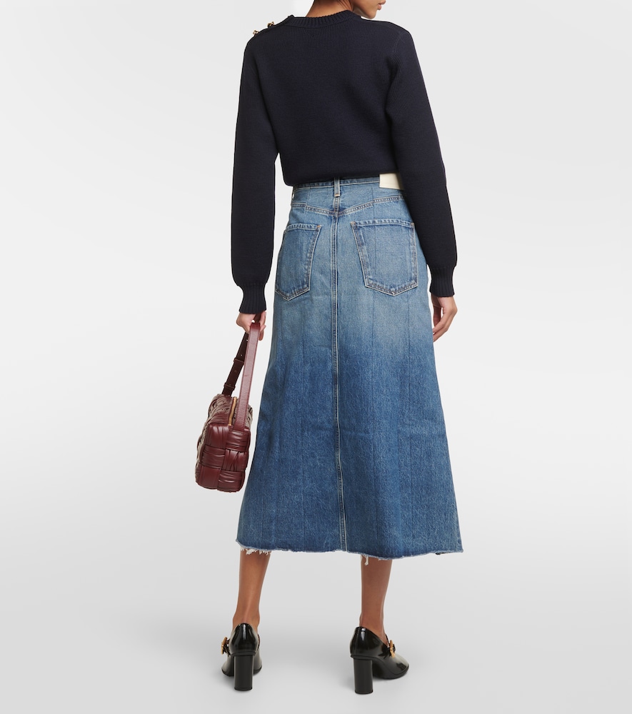 Raian denim midi skirt