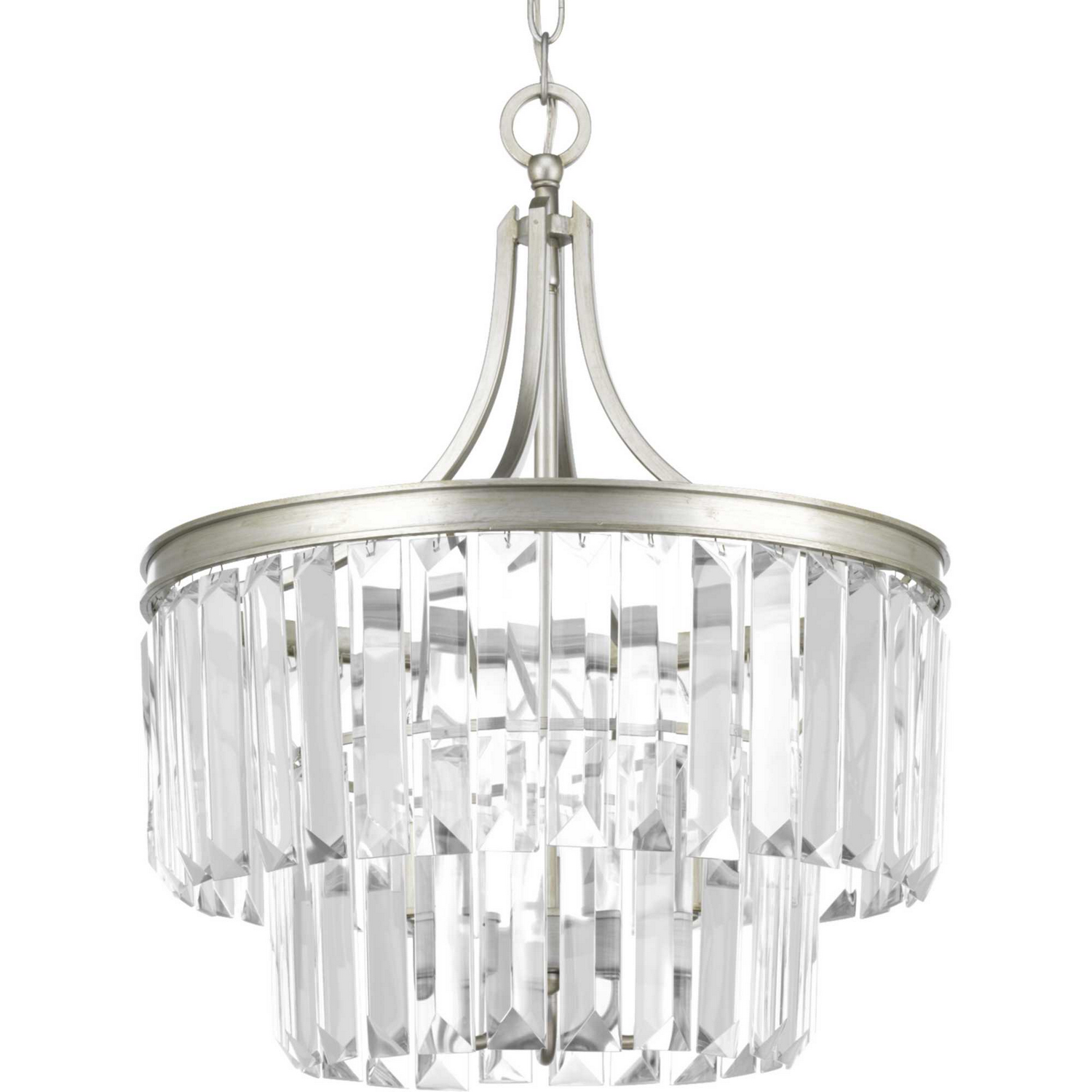 Silver Ridge Three Light Semi-Flush Convertible from the Glimmer Collection