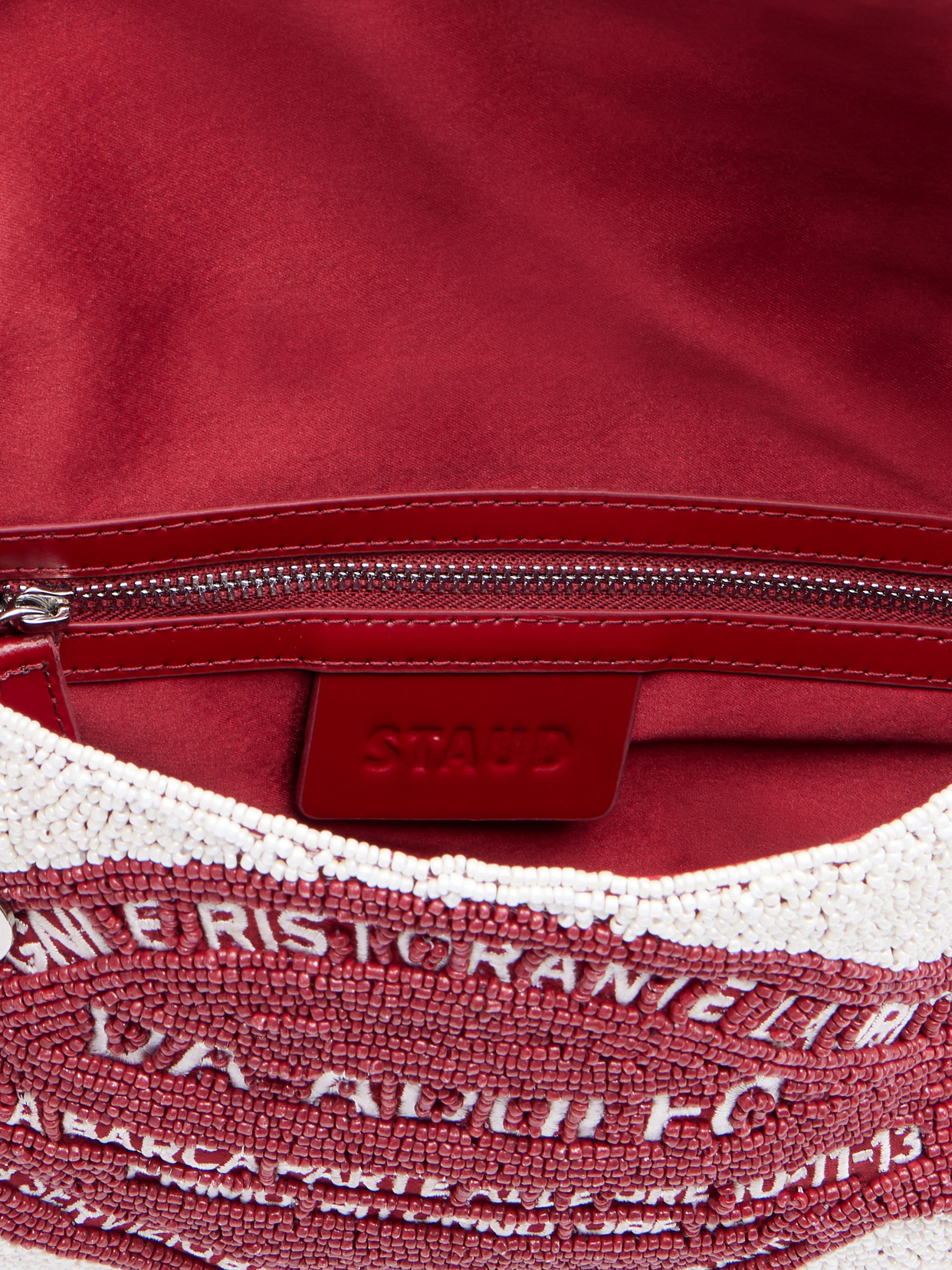 + Da Adolfo Timmy Beaded Shoulder Bag - Red