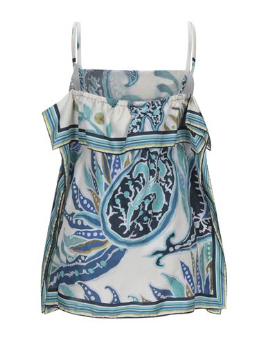 Malìparmi Woman Top Turquoise Size 10 Silk