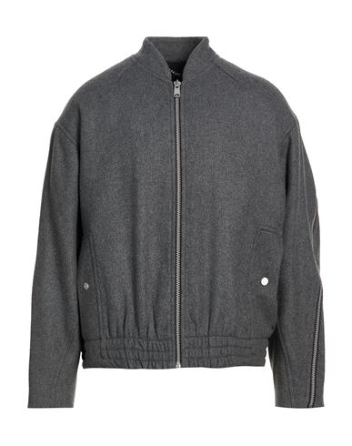 Man Jacket Grey Size L Polyester, Wool, Acrylic, Polyamide