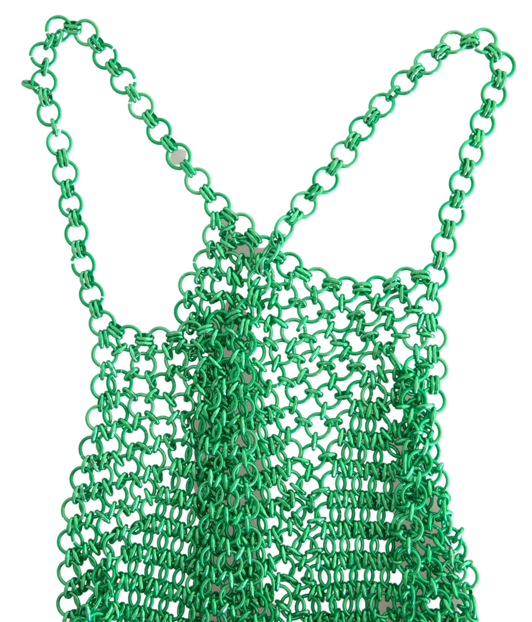 Aluminum Halter Tank Top — Green