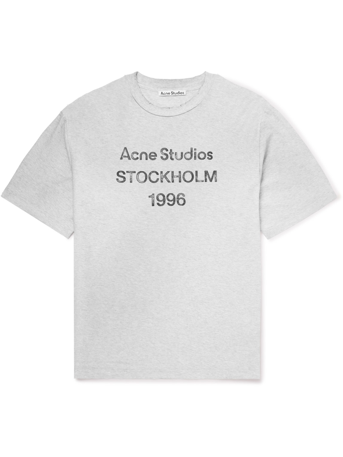 Exford Distressed Logo-Print Organic Cotton-Jersey T-Shirt