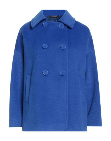Woman Coat Blue Size 6 Polyester