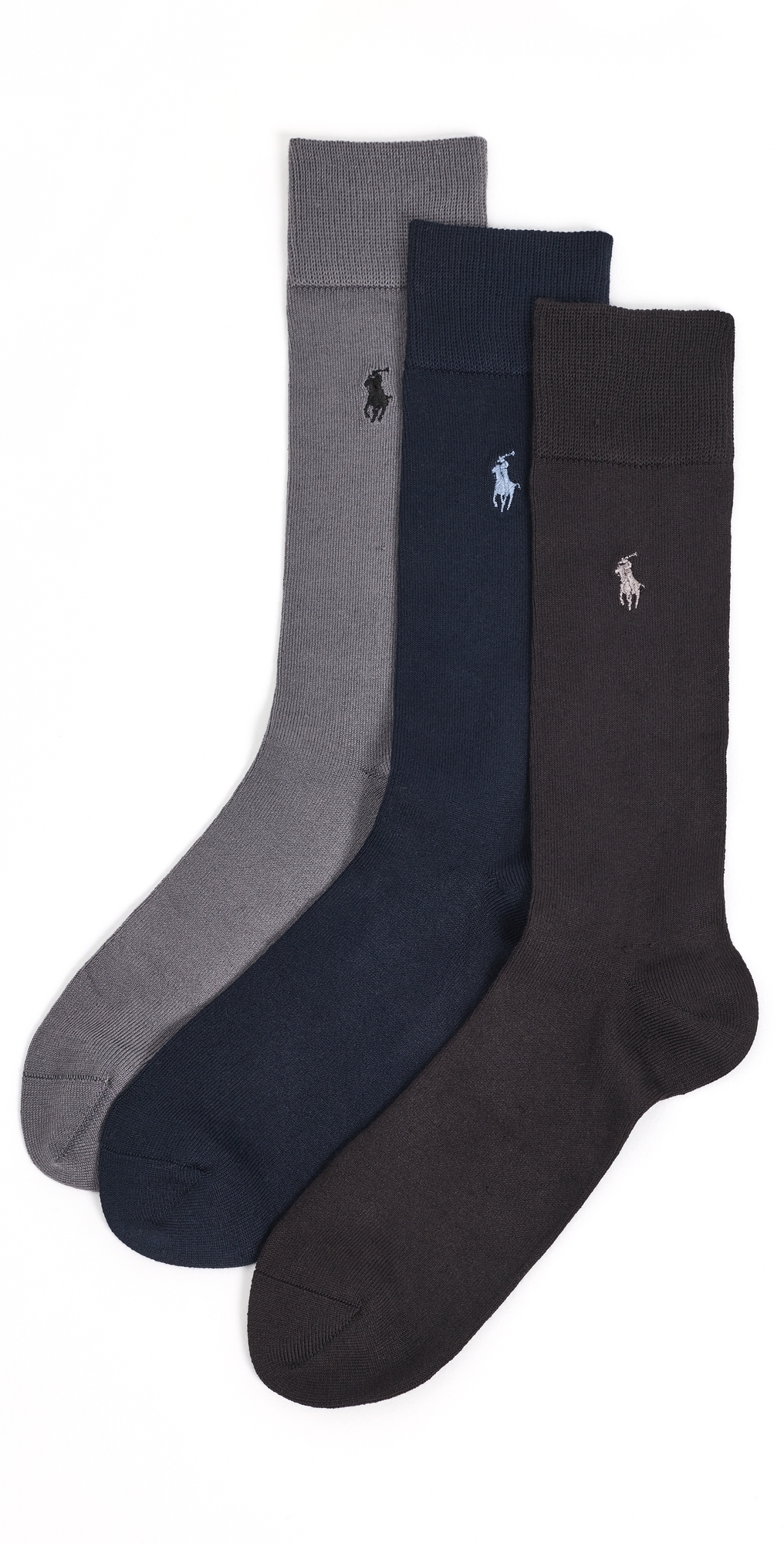 Supersoft Flat Knit Slack Socks 3 Pack Grey/Navy/Black