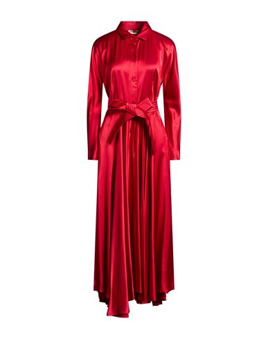 Woman Maxi dress Red Size 6 Viscose, Wool