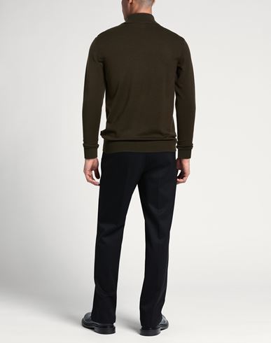 Man Turtleneck Military green Size M Viscose, Polyamide