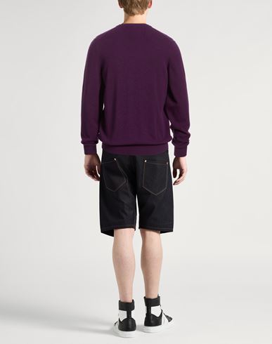 Man Sweater Plum Size 46 Cashmere