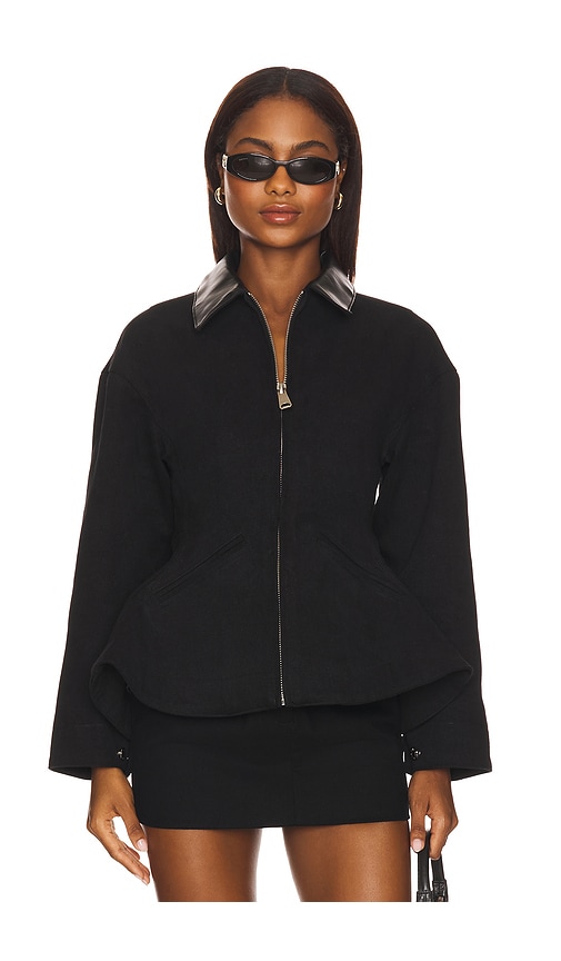 Line & Dot Eton Peplum Jacket in Black. S. Also in