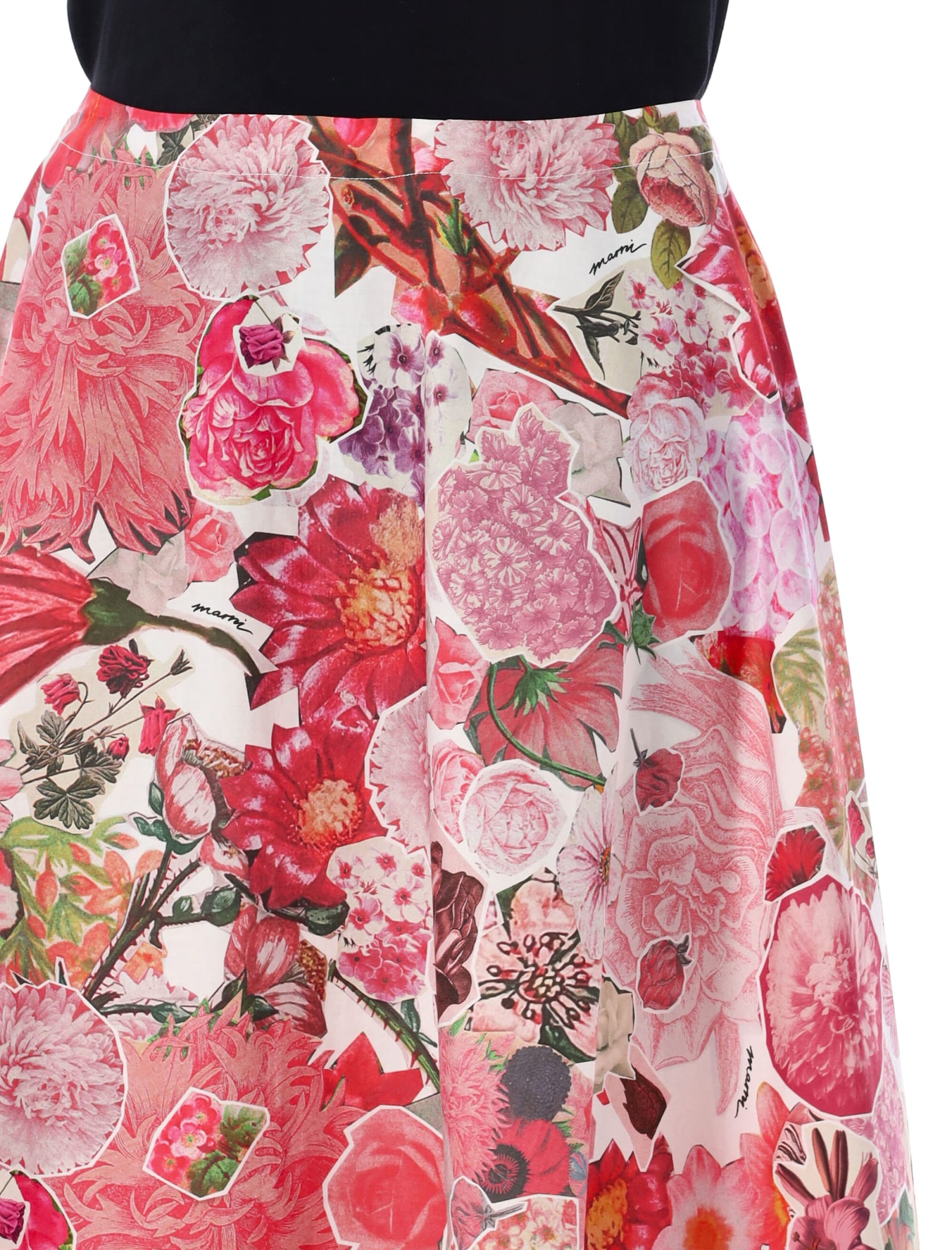 Floral Print Midi Skirt