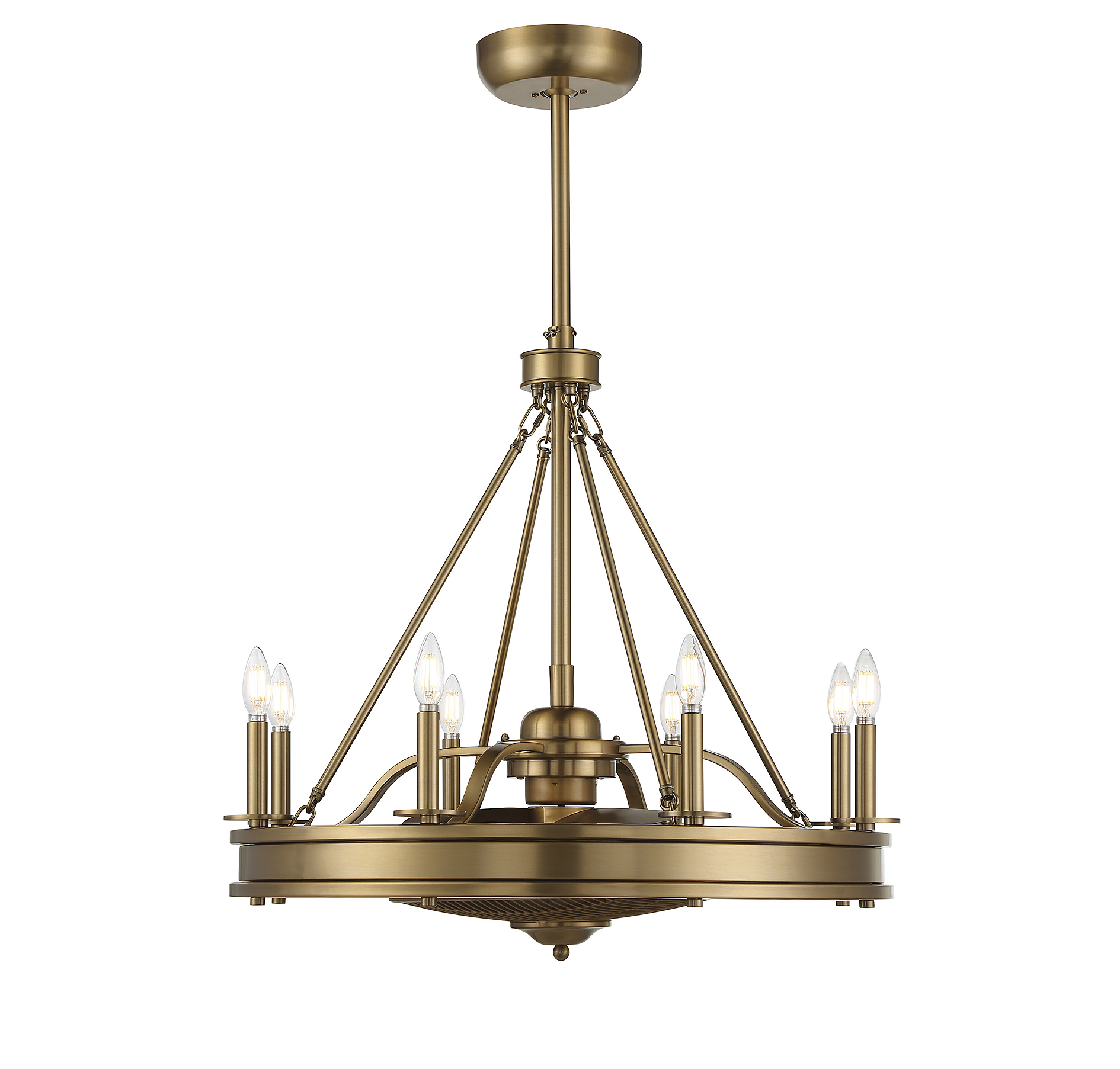 Savoy House Lyon 8-Light Fan D Lier in Warm Brass - 39-FD