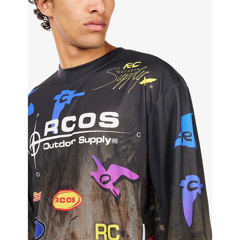 Mens Owens Long-Sleeve Micro-Mesh Jersey Top